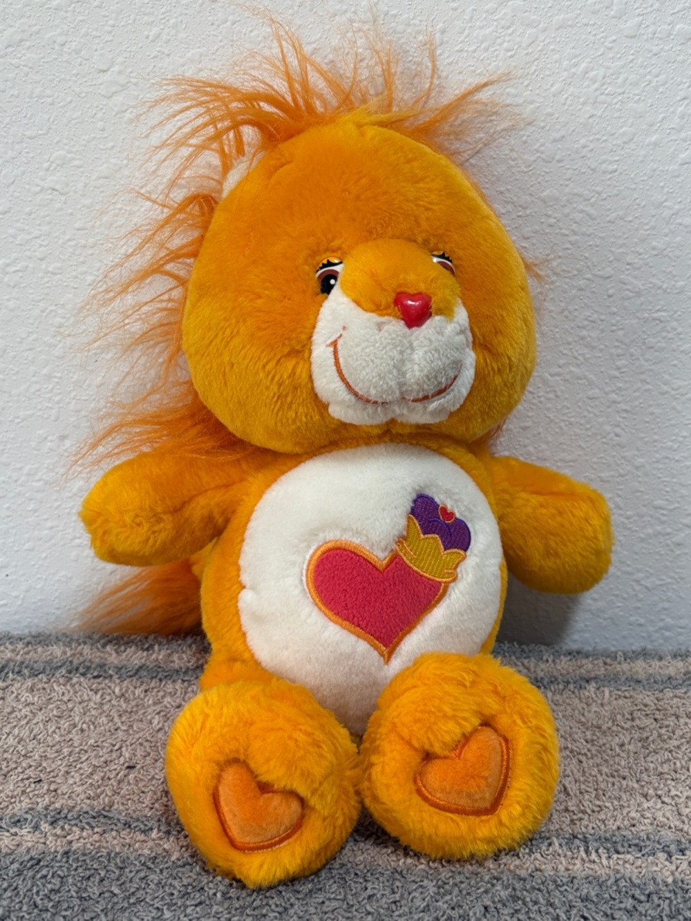 Care Bear Cousins Collectors Edition 2004 Orange Heart Plush Lion Stuffed Toy
